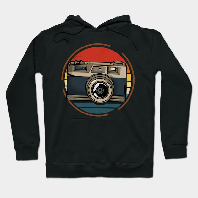 Camera, Photographer, Retro Hoodie by KAWAIITEE